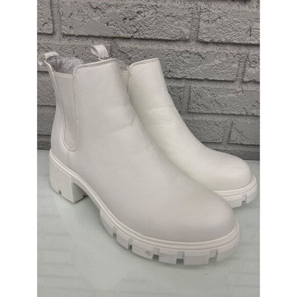 Steve Madden Women White Howler Chelsea Boot Size 10 - Picture 3 of 8